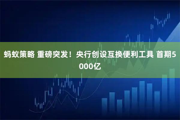 蚂蚁策略 重磅突发！央行创设互换便利工具 首期5000亿