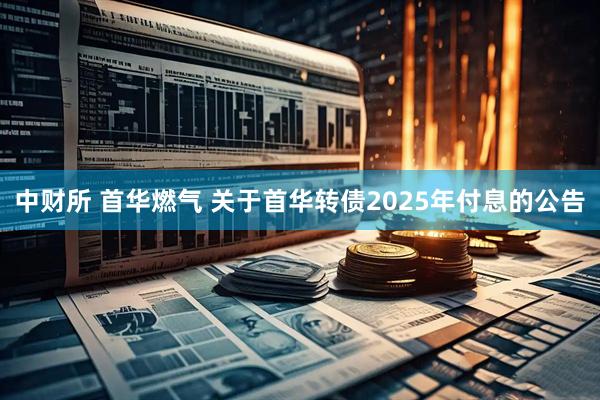 中财所 首华燃气 关于首华转债2025年付息的公告